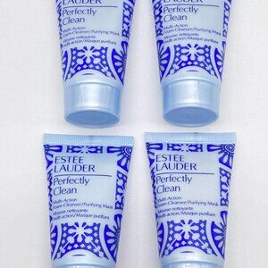 4 Estee Lauder Perfectly Clean Multi-action Foam Cleanser/ Purifying Mask, 1oz
